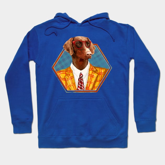 Hipster Dobermann - Doberman Pinscher Hoodie by Nartissima